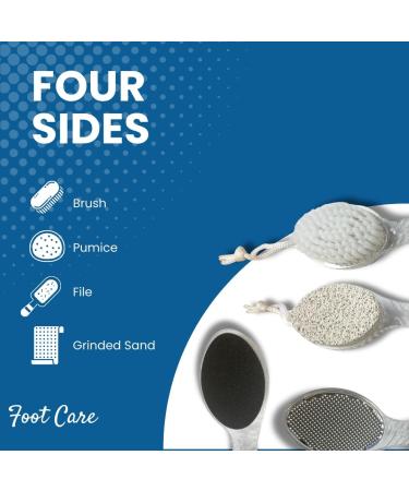 4 in 1 Multi-Function Foot File Pedicure Brush - Complete Foot Care Kit Multi-Function Foot File for Home Pedicure & Manicure - Buy Online on GoSupps.com