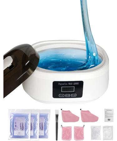 GJCrafts Paraffin Wax Bath for Hands and Feet - Promotes Blood Circulation, Removes Dry Skin - 3Pcs 300g Wax + 200 Plastic Foils - Buy Online on GoSupps.com
