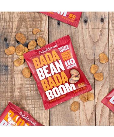 Enlightened Bada Bean Bada Boom - Buffalo Wing Vegan Protein Snacks | Gluten-Free Roasted Fava Beans (24 Pack) - Buy Online on GoSupps.com