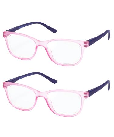Zenottic children computer blue licht block glasses anti dizzy lens light protect eyes game glasses young girls pink+pink