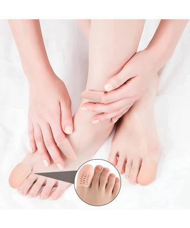 Ugbtxlz Silicone Toe Protectors - 10 Pieces for Pain Relief from Ingrown Toenails Bubbles & Friction | Skin Tone & White Options - Buy Online on GoSupps.com