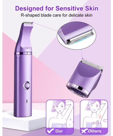 Womens Bikini Trimmer - 2-in-1 Electric Razor for Safe Hair Removal - Cordless & Waterproof Body Groomer Kit - Buy Online on GoSupps.com