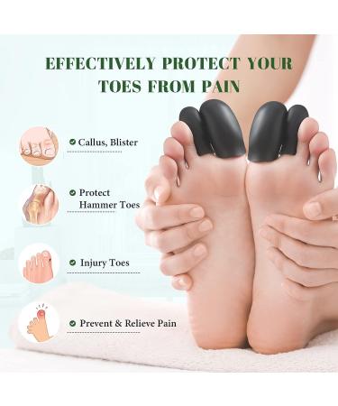 Bukihome 12 Pack Gel Toe Caps & Protectors for Corns, Blisters, Ingrown Toenails - Toe Cushions for Pain Relief - Men & Women (4 Large + 8 Small) - Buy Online on GoSupps.com