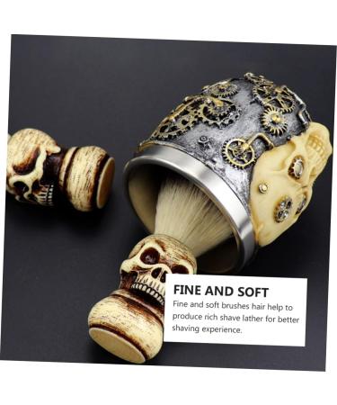 Minkissy Skull Beard Brush Set - Premium Brush with Bowl for Perfect Shaving & Grooming - Buy Online on GoSupps.com