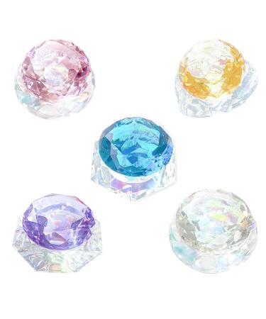 Colorful Nail Art Acrylic Liquid Dappen Dish Bowl with Gemstone Lid - Blue | 13ml Capacity - Buy Online on GoSupps.com
