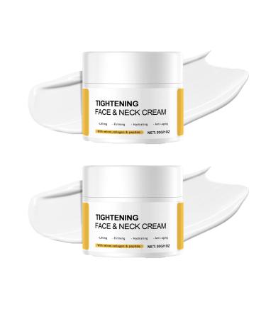 homomdy Firming neck cream with peptides and retinol Firming cream for face and neck Lift sagging skin soften wrinkles and fine lines antiaging moisturizer 2pcs