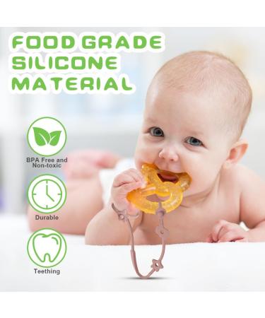 Vicloon Silicone Toy Clip 4Pcs Toy Safety Straps Food Grade Silicone Pacifier Clips Sippy Cup Strap Adjustable Stroller Pacifier Strap Hanging Toys Baby Toy Anti Drop Chain (Pink/Purple) Pink-Purple - Buy Online on GoSupps.com