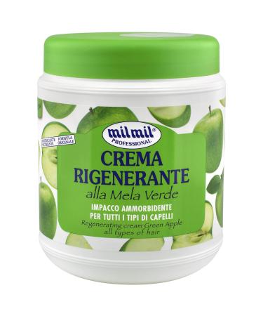 Milmil Regenerating Cream for Hair Professional Hair Mask Green Fragrance Softener for All Hair Types - 1000 ml