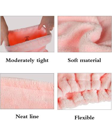 Microfiber Hair Turban Wrap Set - Quick Dry Hair Towels for Women - Super Absorbent Bath Head Wraps in Pink & Blue - Buy Online on GoSupps.com