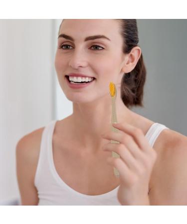 Buy Bamboo Soft Bristle Toothbrush - Travel Ready Charcoal Bristles 4 Colors | Eco-Friendly Oral Care - Buy Online on GoSupps.com