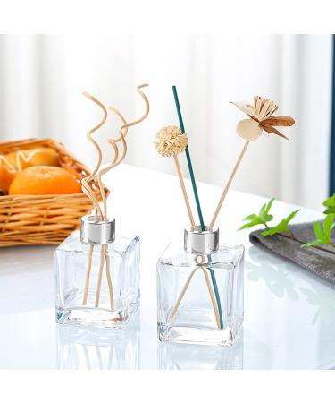 Buy Jnwyh 6-Piece Square Glass Diffuser Bottles Set (50ml) - Perfect for Home Office & Bathroom - International Shipping Available - Buy Online on GoSupps.com