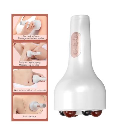 Portable Electric Massage Device - 6-Mode Deep Fabric Cellulite Massager for Digestive Relief & Muscle Pain - White - Buy Online on GoSupps.com