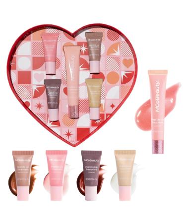 MCoBeauty Sweetheart Peptide Lip Treatment Set - Peptide Lip Gloss Balm & Tint Kit - Juicy Lip Glaze Gift Set with Peptides & Shea Butter for Dry Lips Sugary-Sweet Scents Cruelty Free Lip Care