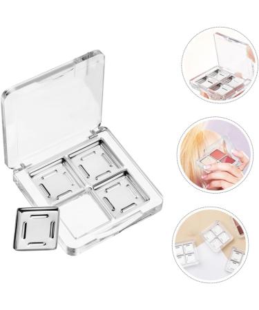  Didiseaon Didiseaon 4-Piece Transparent Empty Eyeshadow Box with 4 Grids DIY Makeup Palette for Unique Eye Makeup Lipstick Organizer Travel Use Eyeshadow Palette - Buy Online on GoSupps.com