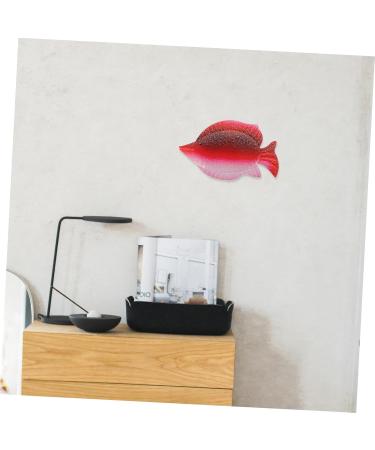 Abaodam Iron Fish Pendant Home Goods Home Decor Decoraciones Para Salas De Casa Creative Iron Fish 3d 30x17cm Red - Buy Online on GoSupps.com