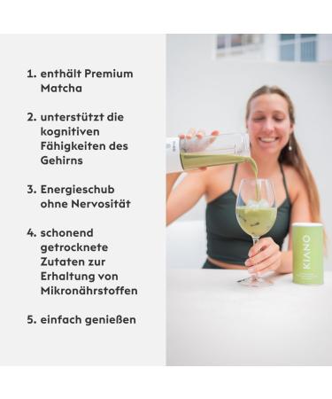 Buy Kiano Bio Matcha Powder - Premium Japanese Matcha Latte with Ginger Cinnamon & Date Powder | Superfood Mix 200g - Buy Online on GoSupps.com