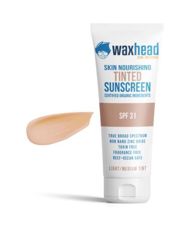 Waxhead Tinted Sunscreen for Face - Tinted Mineral Sunscreen Face, Zinc Sunscreen Face, Tinted SPF Moisturizer for Face, Pregnancy Safe Sunscreen, EWG Sunscreen, BB Cream (4oz, Light Tint) 4 Ounce (Pack of 1) Light/Medium …