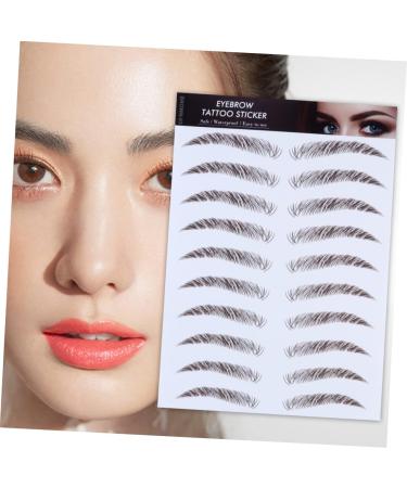 Housoutil 4pcs Eyebrow Stickers False Eyebrows for Women Water Transfer Eyebrow Sticker 6d Template Make up - Buy Online on GoSupps.com