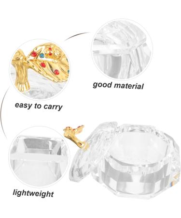 FRCOLOR tools glass nail dish cup dappen dish acrylic nail supplies glass nail cup nail dish with lids manicure nail dish cup nail cups nail dish cups with lids Metal thicken crystal glass - Buy Online on GoSupps.com