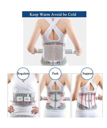 Worth having - Lumbar Belt Back Brace Support for Disc Herniation Spinal Treatment Posture Corrector Waist Support Instrument Pain Lower Lumbar Support (Gray White XX (Gray White M) Gray White Medium - Buy Online on GoSupps.com