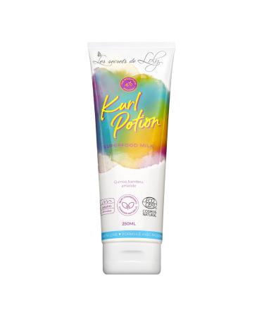 Les Secrets de Loly Kurl Potion Leave-in/lait sans rin age D finition & nutrition Cheveux ondul s boucl s et fris s +98% d'origine naturelle 250 ml