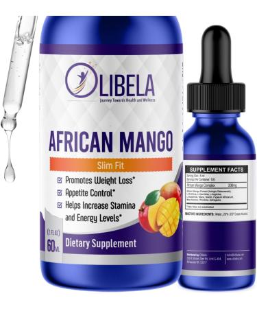 OLIBELA African Mango Liquid Burn Drops Weight Management  African Fat Flusher Appetite Suppressant for Weight Loss Manage Cravings Metabolism Booster and Energy Level | 2fl oz (60ml) 1