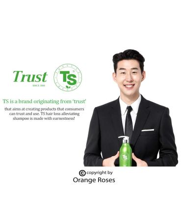 Premium TS Hair Loss Prevention Shampoo 500ml + 100ml - Made in Korea by TS Shampoo | Includes 2 Travel Pouches - Buy Online on GoSupps.com