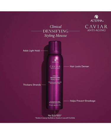 Alterna Caviar Anti-Aging Clinical Densifying Styling Mousse 5.1 Oz | Thinning Hair Thickening & Hold | Sulfate-Free - Buy Online on GoSupps.com