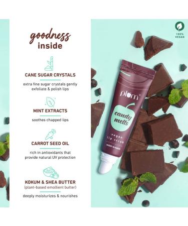 Vegan Mint-O-Coco Lip Scrub | Candy Melts | Nourishing Plant-Based Formula for Dry Chapped Lips - 100% Vegan 12g - Buy Online on GoSupps.com