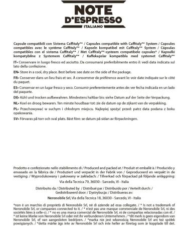 Espresso Note - Lemon Tea - Pods Compatible with CAFFITALY* Machines - 100 caps - Buy Online on GoSupps.com