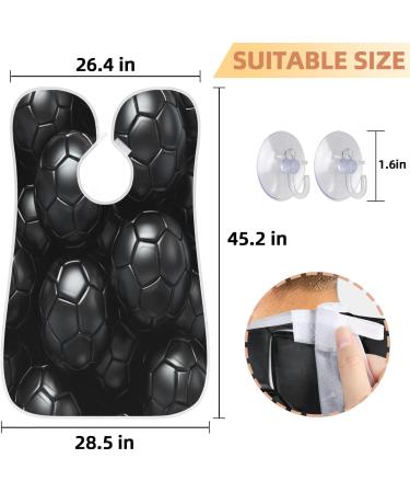 Black Ball Beard Bib Apron | Beard Hair Catcher for Men | Perfect Father's Day & Christmas Gift | Includes 2 Suction Cups - Buy Online on GoSupps.com