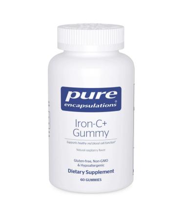 Pure Encapsulations Iron-C+ Gummy |Great-Tasting Blend of Iron and Vitamins to Support Healthy Red Blood Cell Function* | 60 Gummies | Natural Raspberry Flavor*