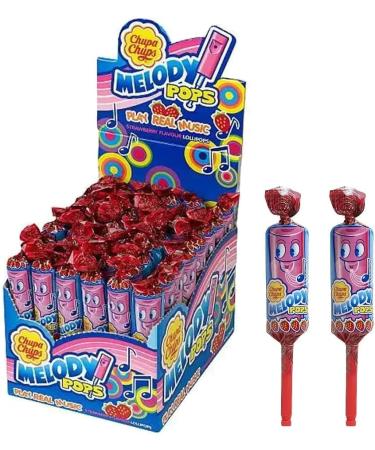 Chupa Chups Melody Pops Strawberry Flavour Lollipops 15g (24 Lollipops) - Buy Online on GoSupps.com