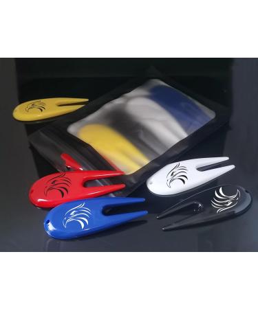 Adhere 10pcs Golf Divot Repair Tools - Plastic Pitchforks (5 Color Mix Pack) - Printed Design - Buy Online on GoSupps.com