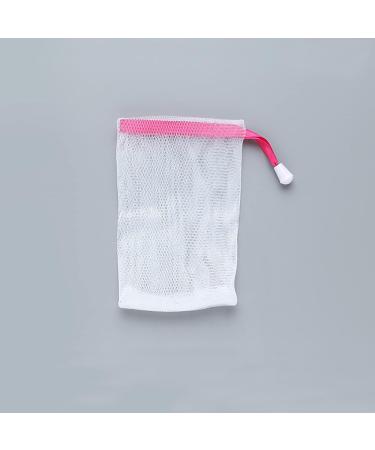 2 Pack Soap Bags | Handmade Exfoliating Mesh Pouches for Soap Bars | Rose Red Drawstring Soap Saver & Cleaning Tool - Buy Online on GoSupps.com
