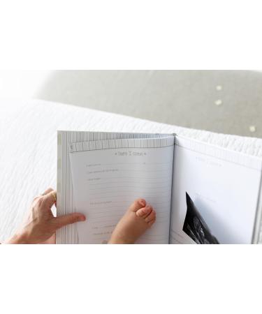 Little Pear Chevron Baby Memory Book | Gender-Neutral Grey Photo Album for New Mums - Buy Online on GoSupps.com
