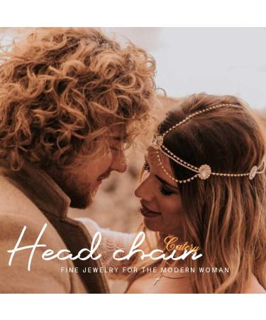 Crystal Bohemian Head Chain for Women and Girls - Rhinestone Wedding Hair Jewelry - Buy Online on GoSupps.com