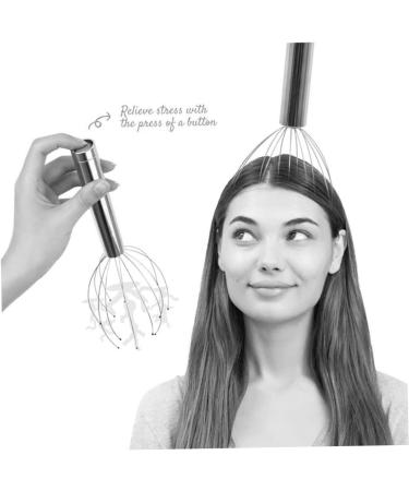Tovinanna 1PC Silver Massage Claw Tool - Ultimate Scalp Massager for Relaxation & Glow - 28x7x7cm - Buy Online on GoSupps.com