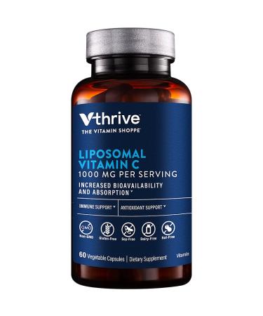 Vthrive Liposomal Vitamin C for Immune Support - Increased Bioavailability & Absorption - 1 000 MG (60 Vegetarian Capsules)