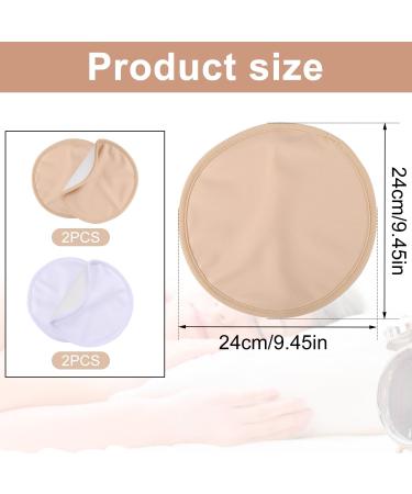 4-Pack Reusable Castor Oil Packs for Breast - Washable & Relaxing | Khaki & White | Eco-Friendly Remedy - Buy Online on GoSupps.com