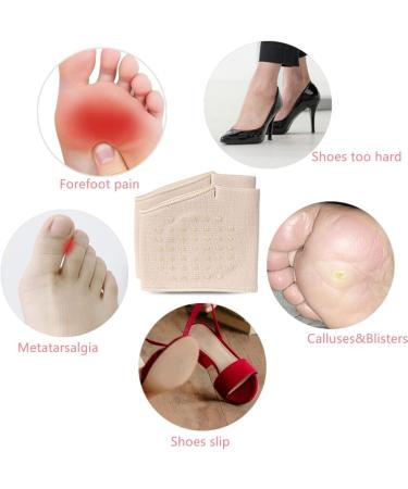 Metatarsal Pads Foot Cushion Pads for Women and Men Fabric Soft Socks for Supports Feet Pain Relief Metatarsal Sleeve Pads for Mortons Neuroma Metatarsalgia Calluses Blisters (Beige-XL(UK9.5-11.5)) - Buy Online on GoSupps.com