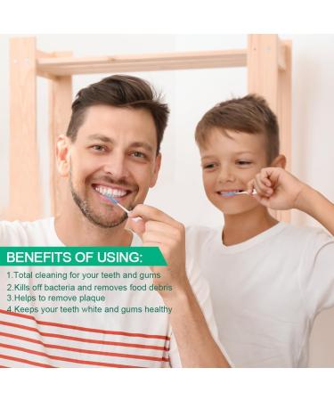 220-Piece Interdental Brush Set | Dual-Head Toothbrushes & Silicone Dental Floss Picks | Portable Dental Care for Braces - Blue - Buy Online on GoSupps.com