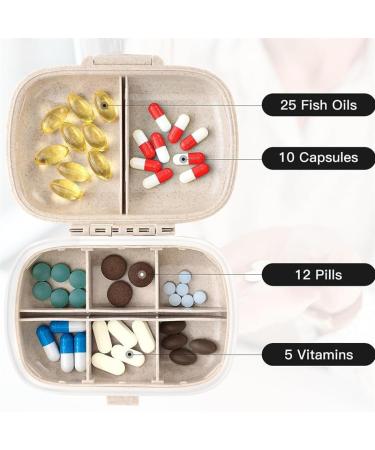 Bling Sparkling Portable 8-Compartment Waterproof Pill Organizer Box - Ideal Travel Case & Everyday Compact Pill Holder in Red | Shop Internationally - Buy Online on GoSupps.com