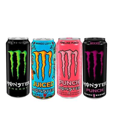 WDS Group Monster Energy Drink Box of 24 x 500 ml (Punch Mango Loco Punch & Original)