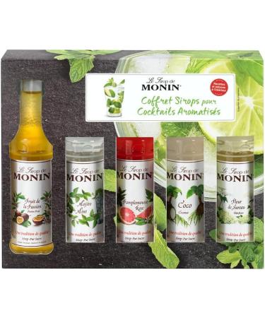 MONIN - Cocktail Set - Coconut Elderflower Mojito Mint Strawberry and Passion - 5x5cl - Buy Online on GoSupps.com