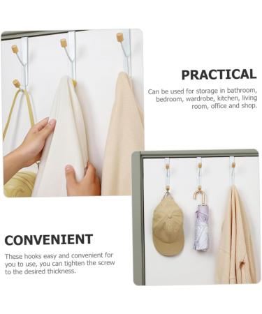 ABOOFAN 2pcs No Punching Door Hook Heavy Duty Clothes Rack Coat Hanging Holder Over Door Organizer Rack Bags - Buy Online on GoSupps.com
