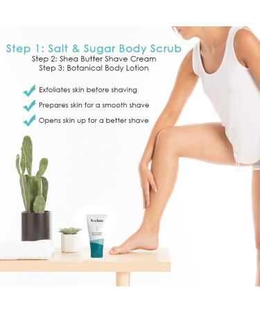 Aveline Women's Silky Smooth Shaving Starter Kit | 6-Blade Razor, Exfoliating Scrub, Shea Butter Cream, & Moisturizing Lotion - Buy Online on GoSupps.com