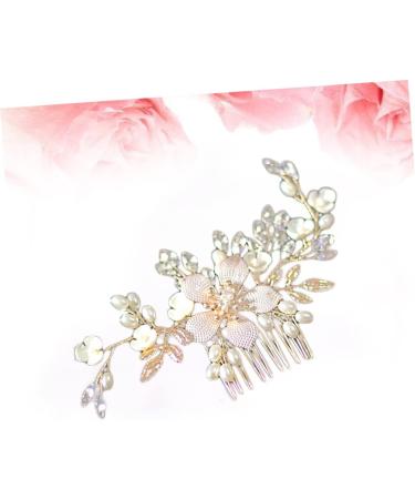 DOITOOL Rhinestone Hair Accessories Decorate Rhinestone Bridal Headdress Banana Clips Hair Small Dust Pan Bridal Headpiece Wedding Hair Accessories Tiara Bride Comb The Flowers - Buy Online on GoSupps.com