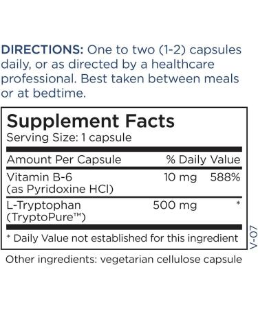 Metabolic Maintenance L-Tryptophan 500mg - Mood & Sleep Support Amino Acid | 60 Capsules - Buy Internationally - Buy Online on GoSupps.com