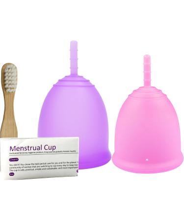 iLuna Menstrual Cup - Medical-Grade Silicone 2 Sizes & Cleansing Brush | Ideal for Daily Use - Buy Online on GoSupps.com